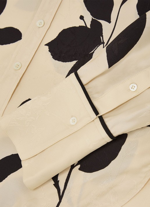 Reiss Lyla blouse met paisley dessin - detail 5 creme
