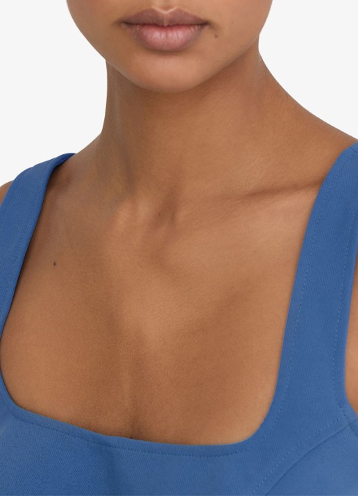 Reiss Lyon straight fit playsuit met cut-out detail en strikceintuur - detail 6 donkerblauw