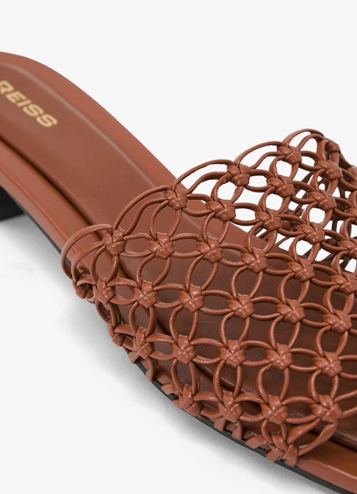 Reiss Mabel slipper - detail 2 tan / beige