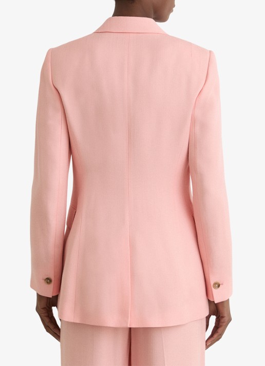 Reiss Magda double-breasted blazer met klepzakken  - achterkant oudroze