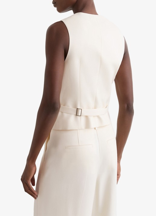 Reiss Malin gilet met V-hals - achterkant 6 creme