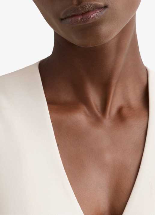 Reiss Malin gilet met V-hals - detail 4 creme