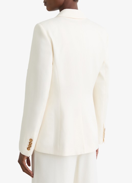 Reiss Malin single breasted blazer met klepzakken - achterkant 7 creme