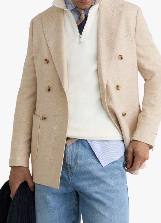 Reiss Manci Double-breasted colbert met opgestikte zakken