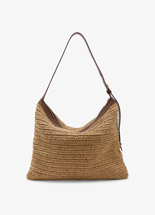 Reiss Margot schoudertas met gevlochten detail  - detail 4 beige
