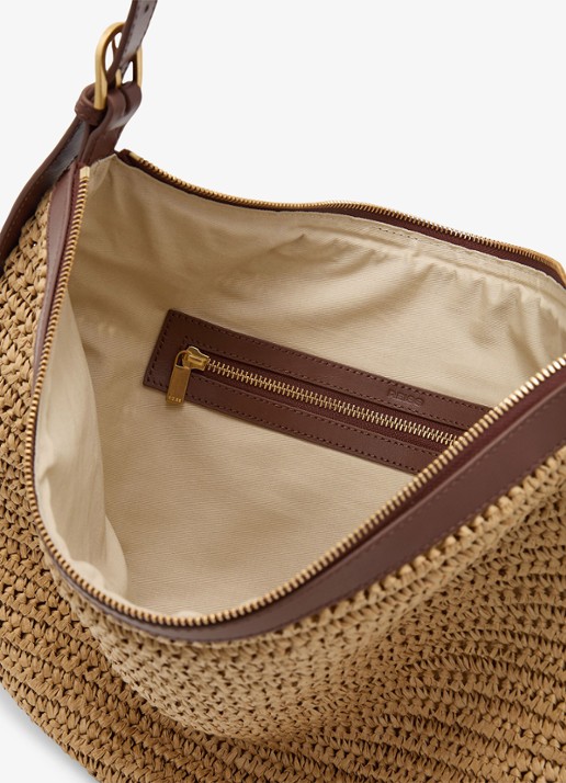 Reiss Margot schoudertas met gevlochten detail  - detail 6 beige