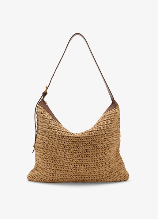 Reiss Margot schoudertas met gevlochten detail