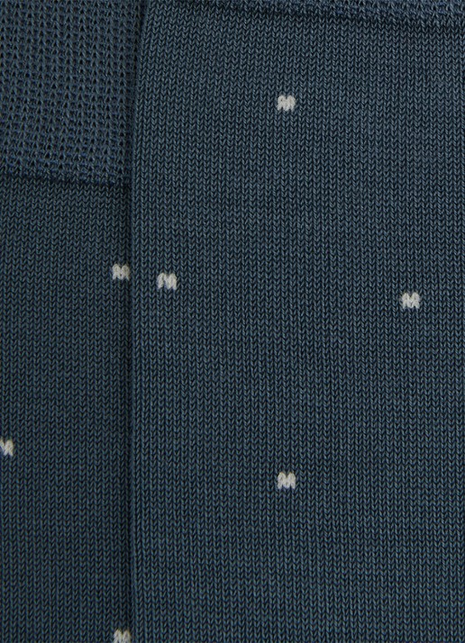Reiss Mario sokken met stippenprint - detail 4 donkerblauw