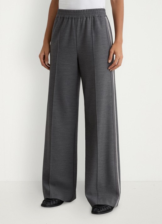 Reiss Marlow high waist wide fit trackpants met gestreept detail