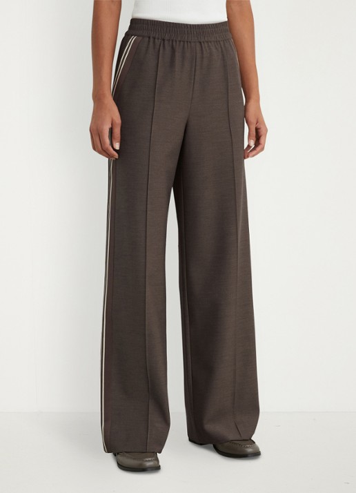 Reiss Marlow high waist wide fit trackpants met gestreept detail