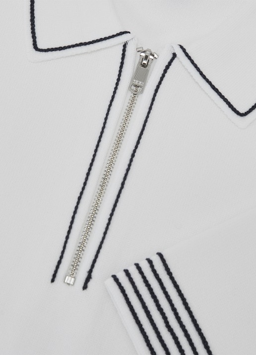 Reiss Mason polo met halve rits - detail 5 white / wit