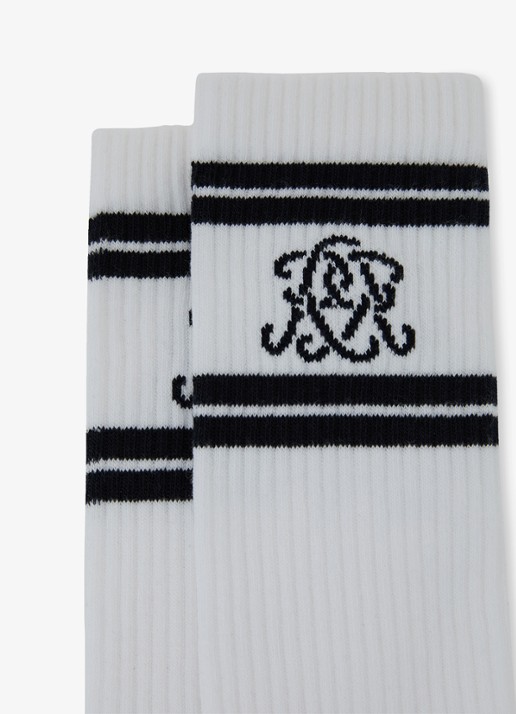 Reiss Maurice sokken in katoenblend met logo - detail 2 wit