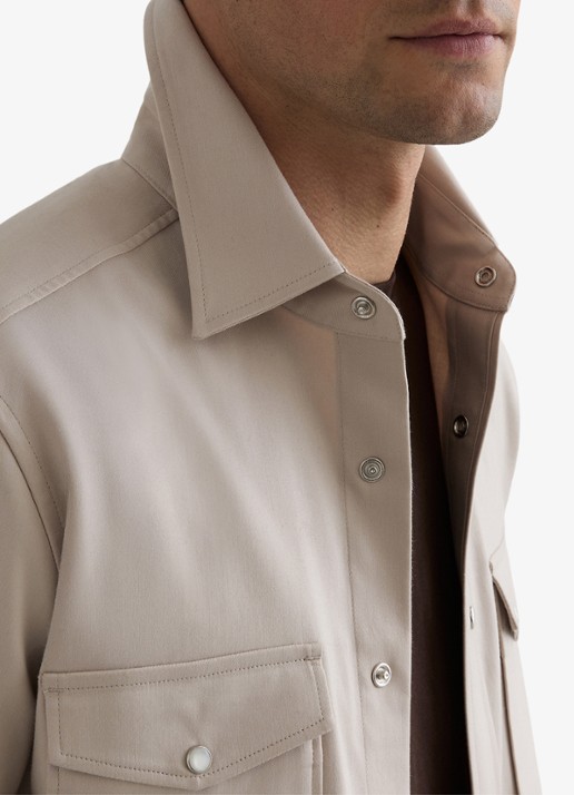Reiss McRae overhemd met borstzakken - detail 4 beige