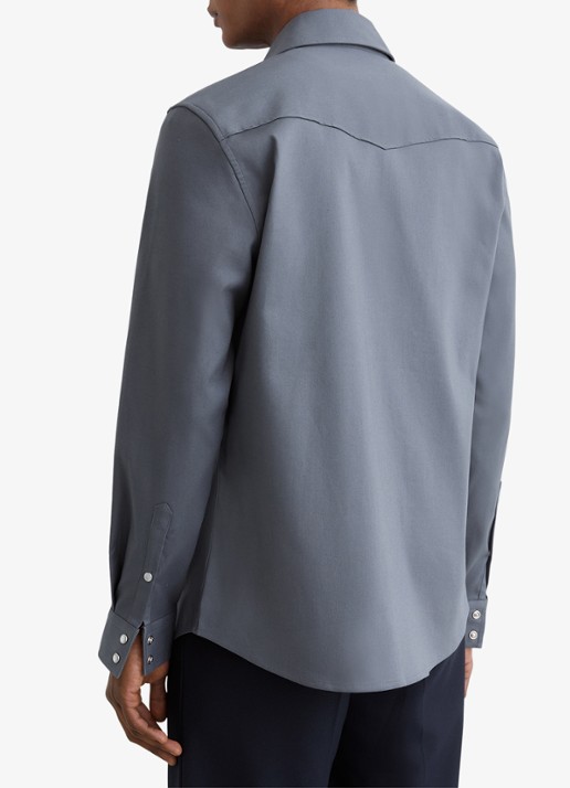 Reiss McRae overhemd met borstzakken - achterkant 5 donkerblauw
