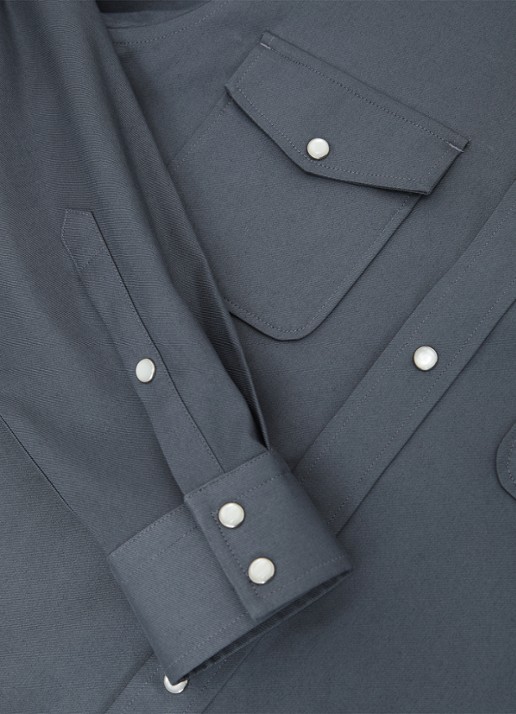 Reiss McRae overhemd met borstzakken - detail 4 donkerblauw
