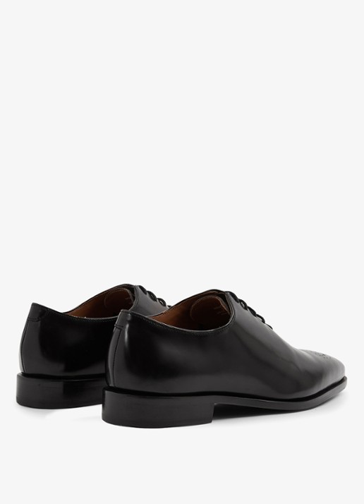 Reiss Mead brogue van leer - achterkant black / zwart