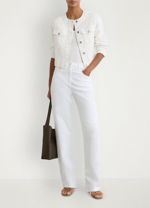 Reiss Medora jack van denim met borstzakken - detail 2 wit
