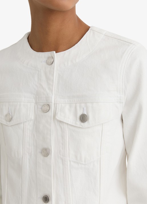 Reiss Medora jack van denim met borstzakken - detail 3 wit