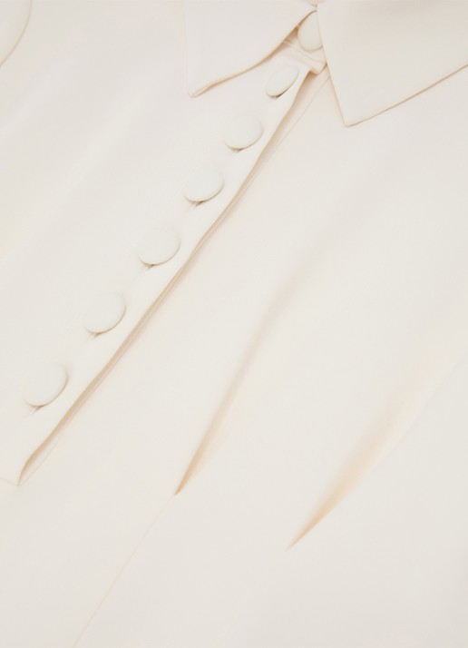 Reiss Midi jurk met plooien - detail 7 creme