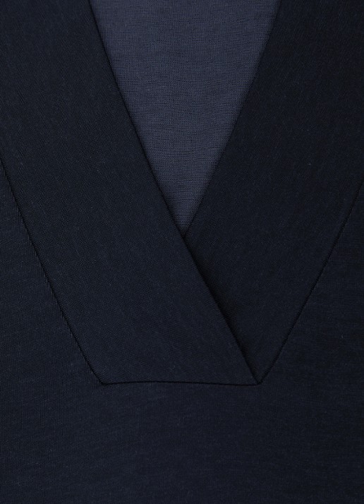 Reiss Miley top met V-hals - detail 3 donkerblauw