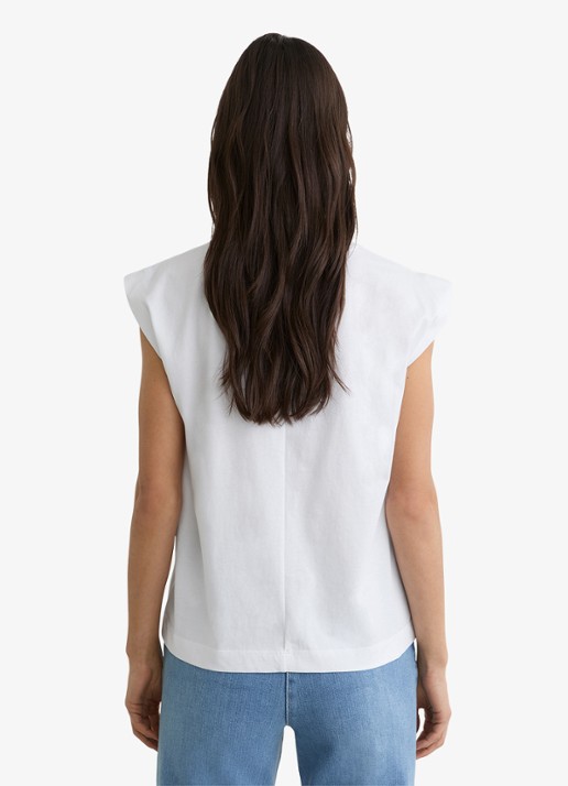 Reiss Millie T-shirt met ronde hals - achterkant wit