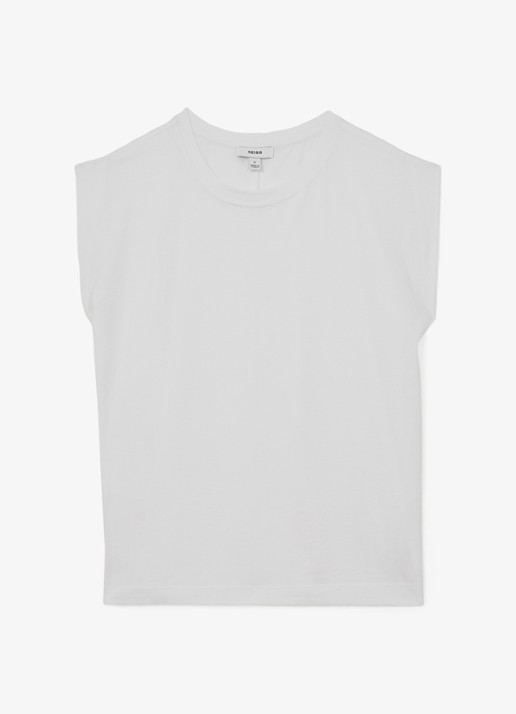 Reiss Millie T-shirt met ronde hals - voorkant 2 wit