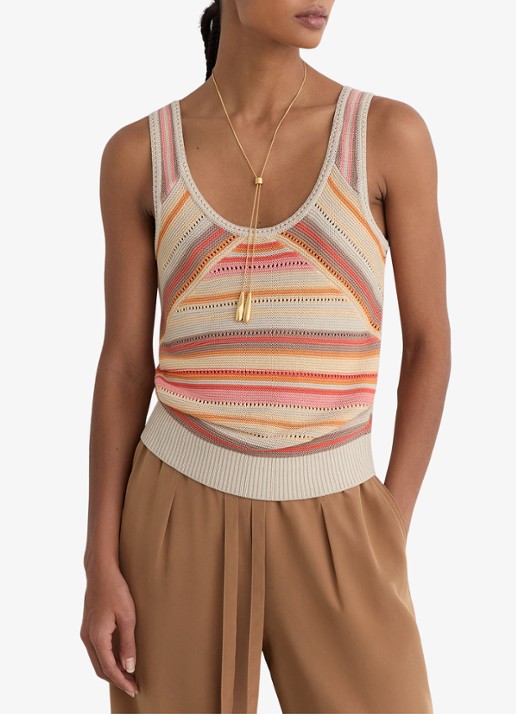 Reiss MIRIAM fijngebreide top met streepprint