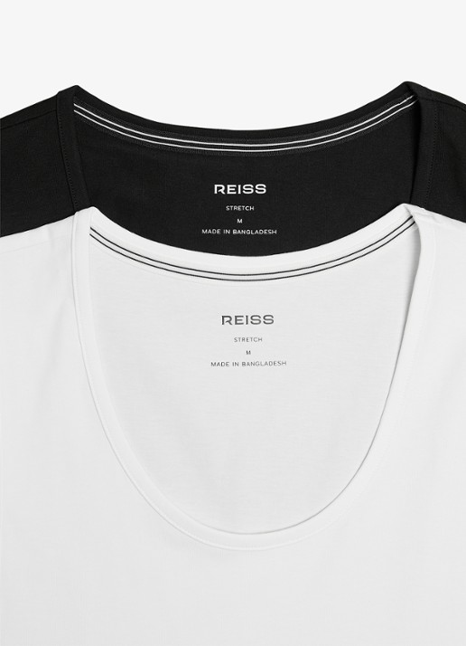 Reiss Monty singlet van katoen in 2-pack - detail 5 wit