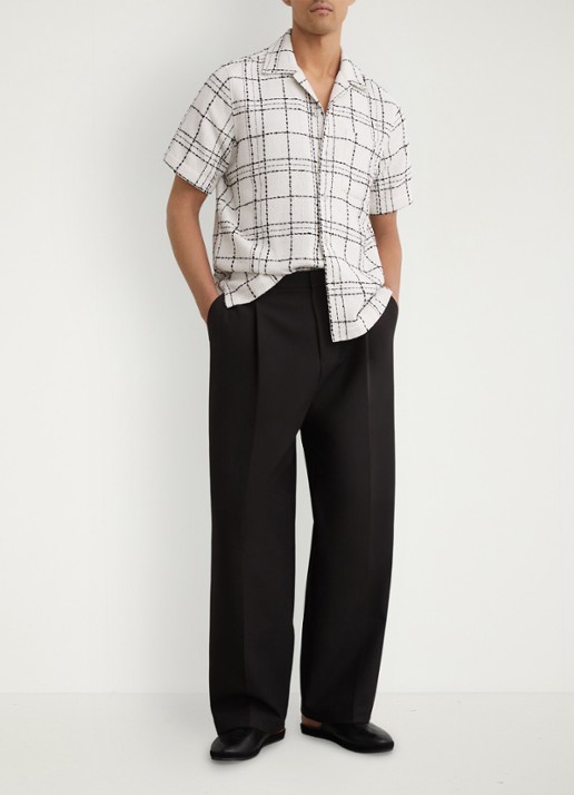 Reiss Moran regular fit overhemd met ruitdessin - voorkant 6 wit