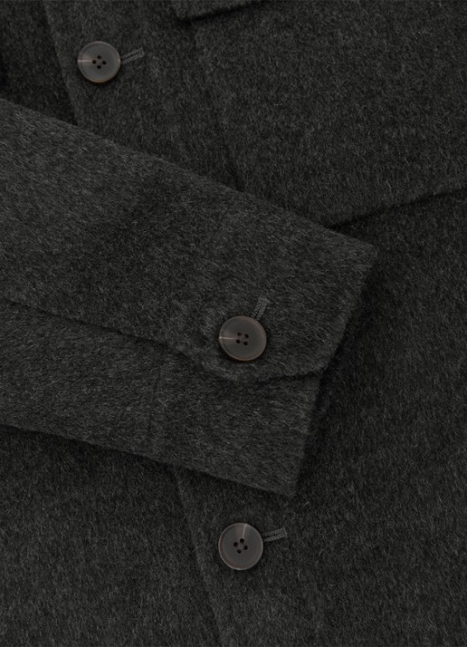 Reiss Net jack in wolblend met borstzakken - detail 3 donkergrijs