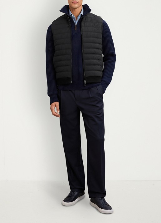 Reiss Newford bodywarmer met steekzakken - voorkant 2 black / zwart