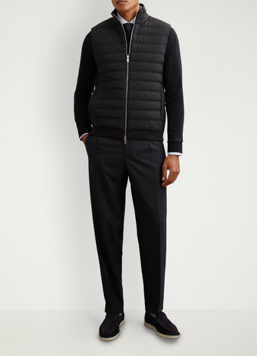 Reiss Newford bodywarmer met steekzakken - voorkant 6 navy / blauw