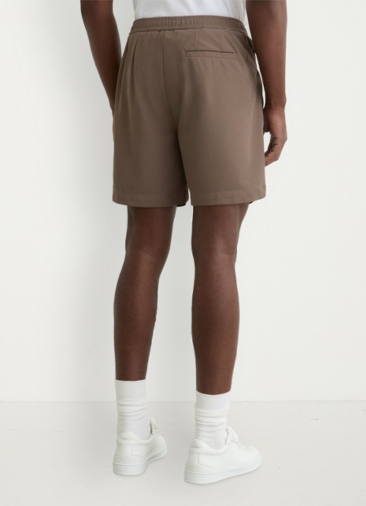 Reiss Newmark straight fit korte broek met steekzakken - achterkant bruin