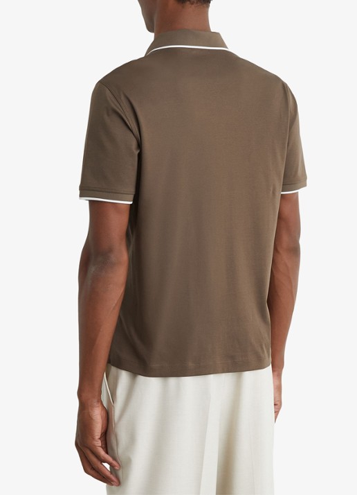 Reiss Nico regular fit polo - achterkant 3 bruin