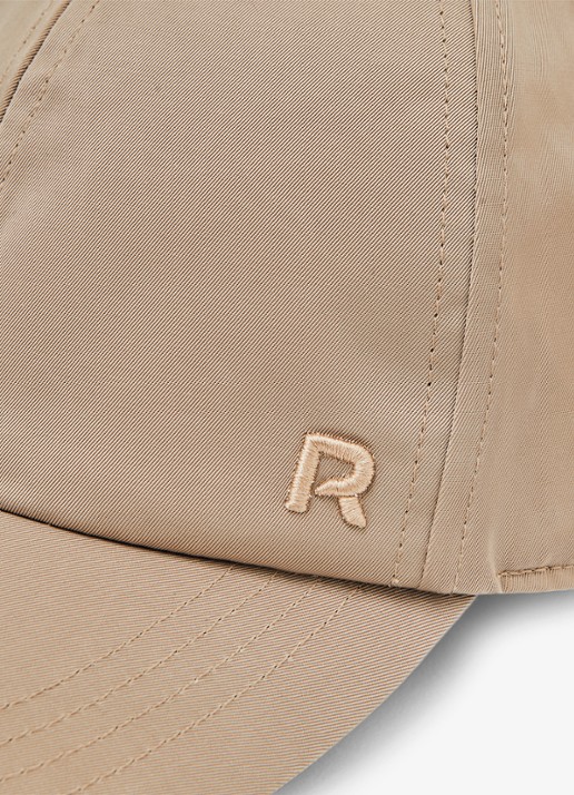 Reiss Nicole pet met logoborduring  - detail 3 taupe