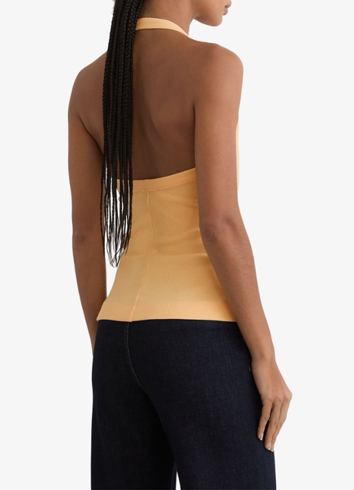 Reiss Nina top met ribstructuur - achterkant 7 orange