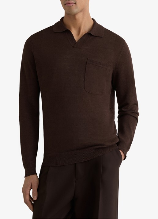 Reiss Oaklands regular fit polo van linnen