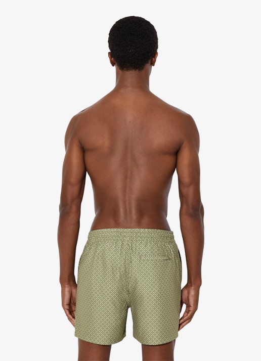 Reiss Orient zwemshort met grafische print  - achterkant 3 groen