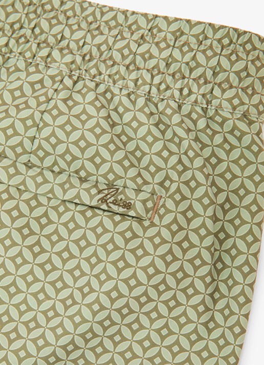 Reiss Orient zwemshort met grafische print  - detail 6 groen