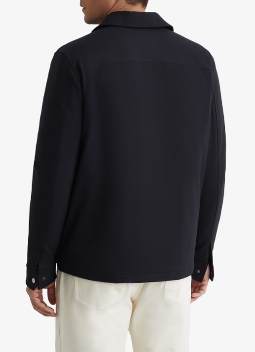 Reiss Oshei overshirt met borstzakken - achterkant 6 donkerblauw