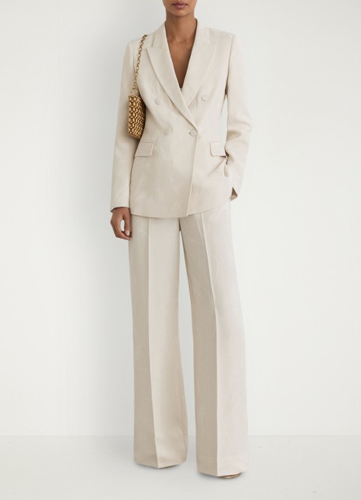 Reiss Ottie double-breasted blazer met klepzakken - voorkant 2 wit