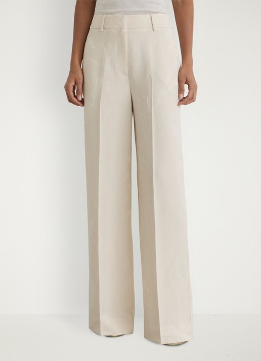 Reiss Ottie high waist wide fit pantalon met bloemenprint
