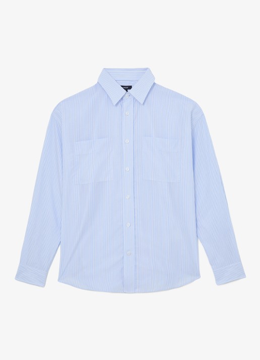 Reiss Ovante overshirt van lyocell - voorkant 5 lichtblauw