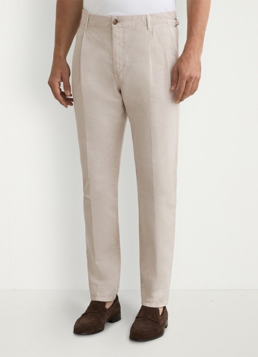 Reiss Pablo tapered fit pantalon in linnenblend