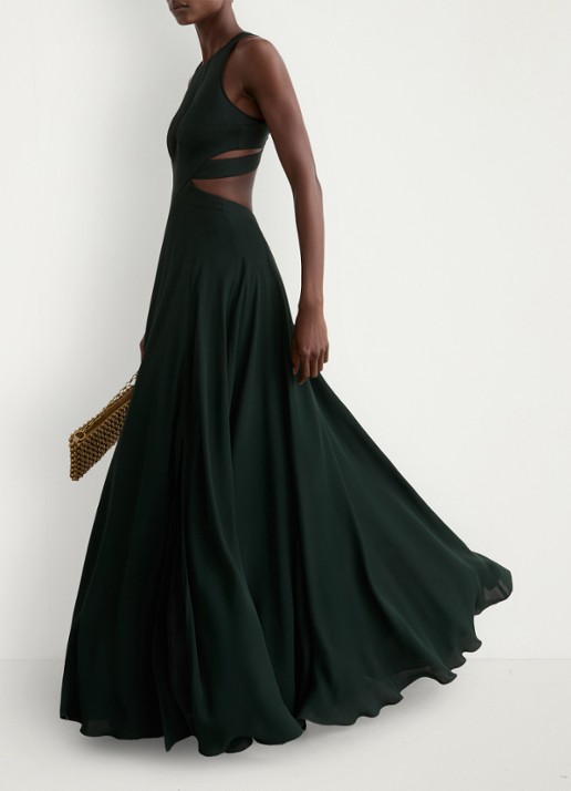 Reiss Paloma maxi jurk met cut out detail  - detail 2 groen