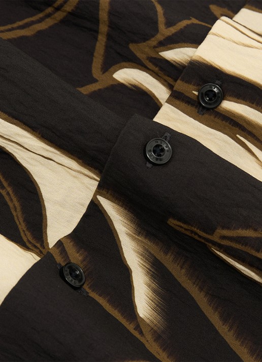 Reiss Paloma overhemd met grafische print  - detail 5 black / zwart