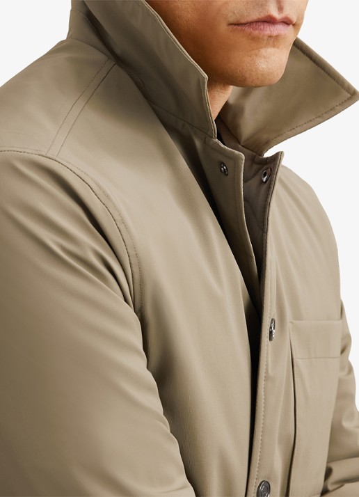Reiss Parker gewatteerd regular fit overhemd met borstzak - detail 3 olijfgroen