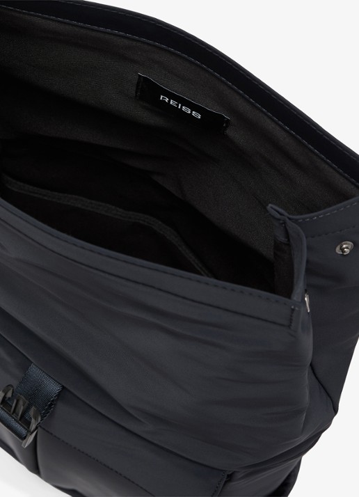 Reiss Pascal Technical Roll-Top rugzak met logo - detail 4 navy / blauw