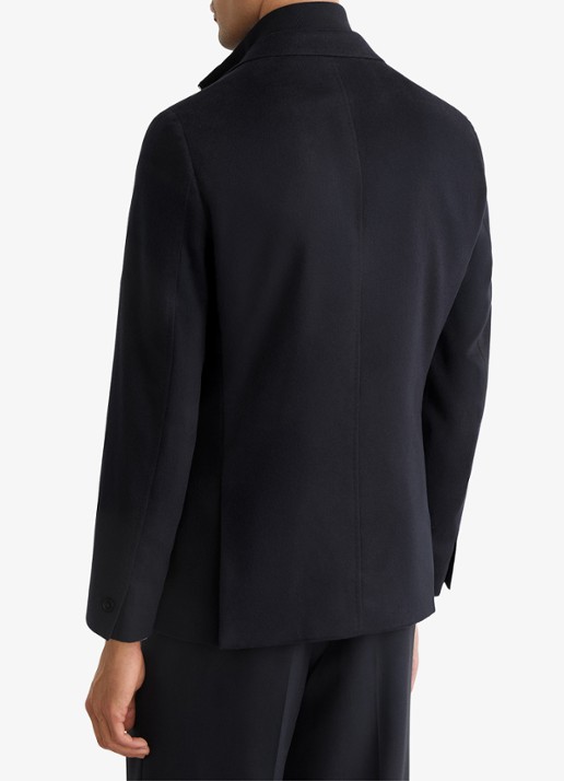 Reiss Patch single breasted colbert in wolblend - achterkant donkerblauw