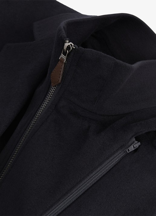 Reiss Patch single breasted colbert in wolblend - detail 4 donkerblauw